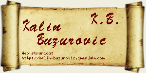 Kalin Buzurović vizit kartica